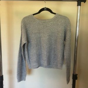 Gray cropped sweater